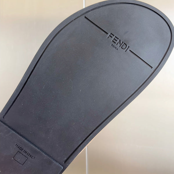 FENDI BAGUETTE DAD SANDALS IN BUFF BROWN CALFSKIN