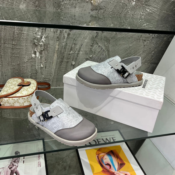 CD x Birkenstock Tokio Mule Grey White Felt Coth