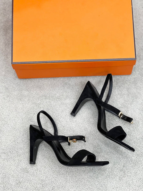 Glamour 95 Sandal Black Suede