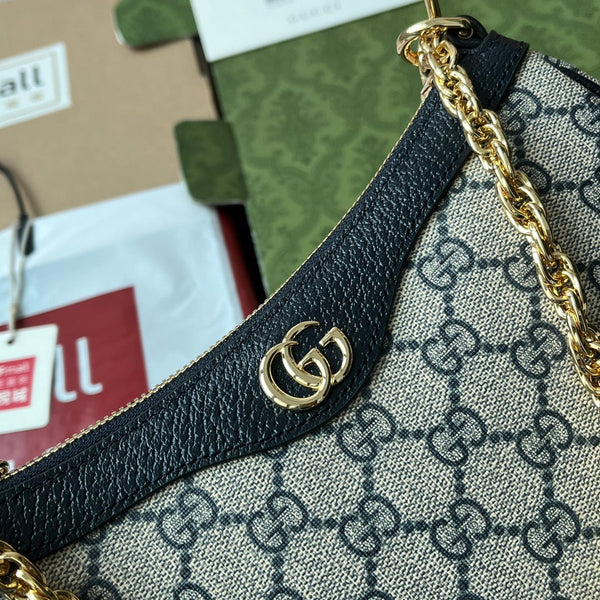 Gucci Ophidia Bag Blue Beige Leather Canvas 239801