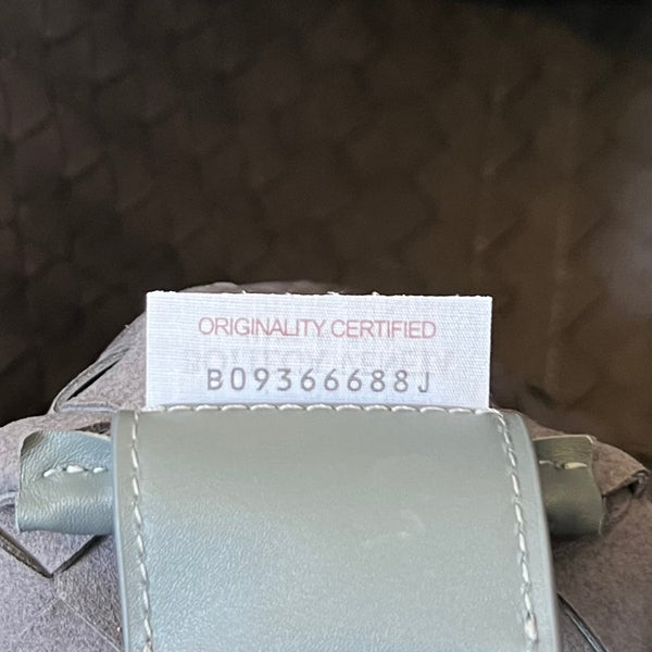 CARTELLA SLIM INTRECCIATO 36 PELLE DI VITELLO GRIGIA