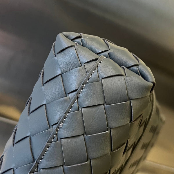 CARTELLA SLIM INTRECCIATO 36 PELLE DI VITELLO GRIGIA