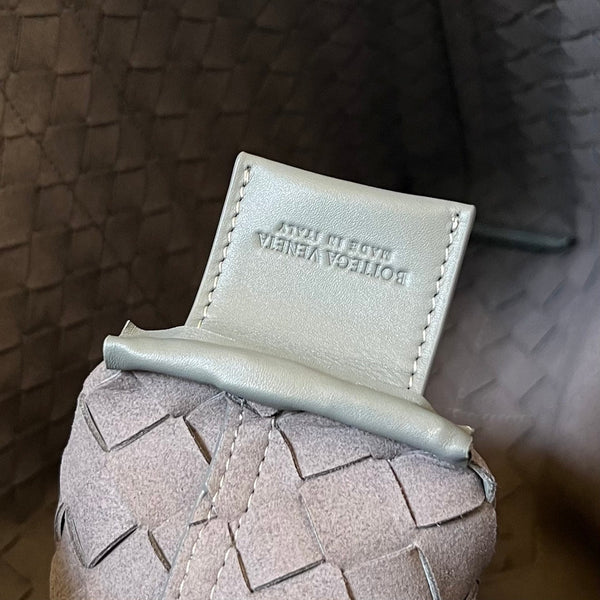 CARTELLA SLIM INTRECCIATO 36 PELLE DI VITELLO GRIGIA