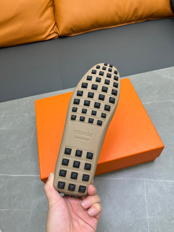 HM H-LOGO LOAFER TAN CALFSKIN