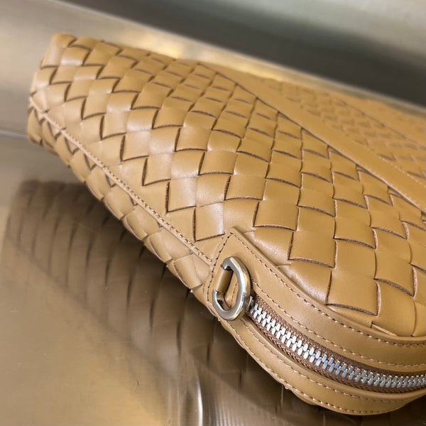 CARTELLA SLIM INTRECCIATO 36 CARAMELLO VITELLO MARRONE