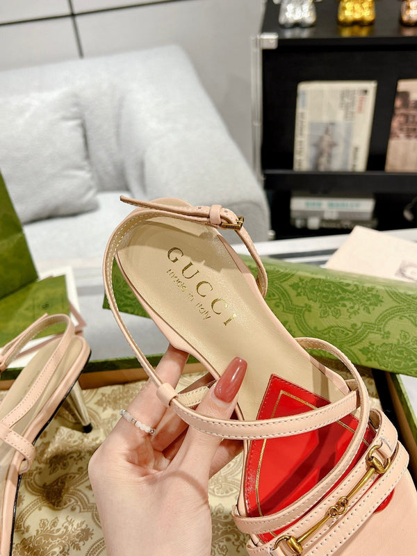 HIGH HEEL 65MM IN TAN BEIGE CALFSKIN WITH RED HEART