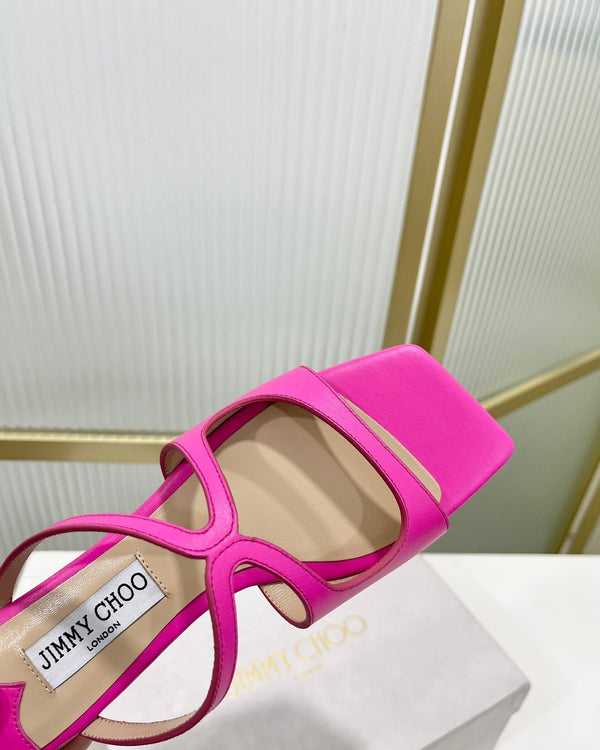 Jimmy Sandals In Dark Pink Cowhide 587679