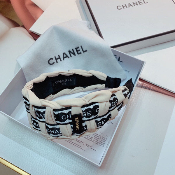 WHITE MIX BLACK FABRIC HAIRBAND 832193