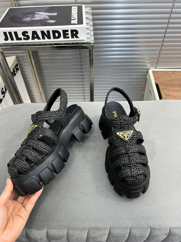 Sandali Pra Monolith Crochet Cage 55 Nero