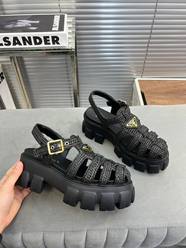 Sandali Pra Monolith Crochet Cage 55 Nero