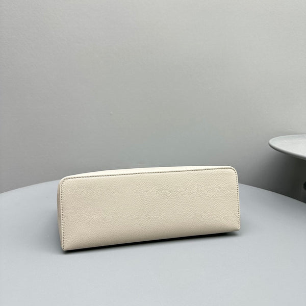 Borsa in pelle di mucca beige Extra Pocket L27