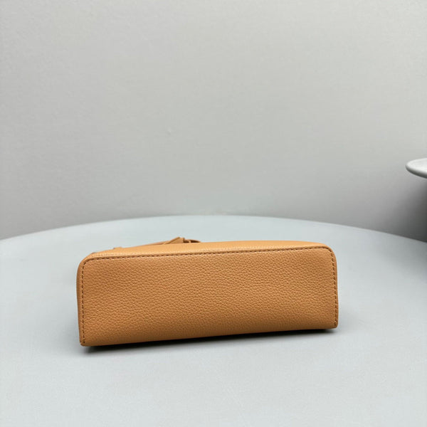 Borsa in pelle bovina marrone chiaro Extra Pocket L19