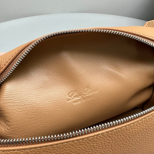 Borsa in pelle bovina marrone chiaro Extra Pocket L19