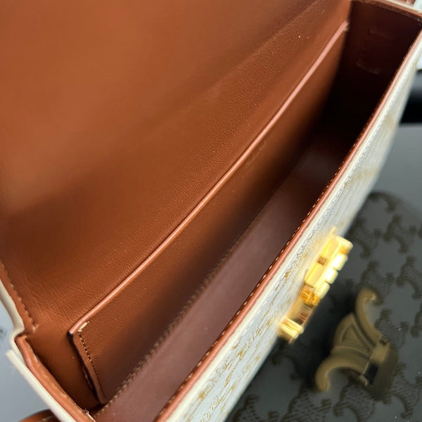 TRIOMPHE 20 WHITE PATTERN CALFSKIN