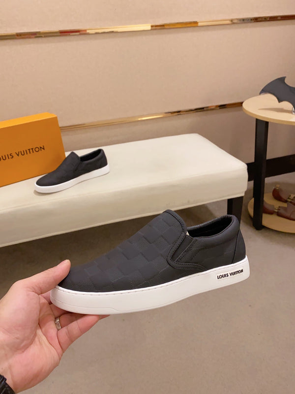 LV LOAFER IN BLACK DAMIER SHEEPSKIN