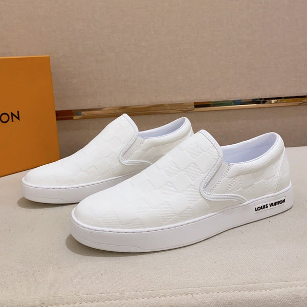 LV LOAFER IN WHIITE DAMIER SHEEPSKIN