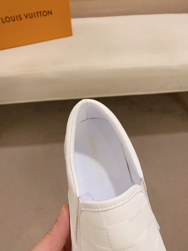 LV LOAFER IN WHIITE DAMIER SHEEPSKIN