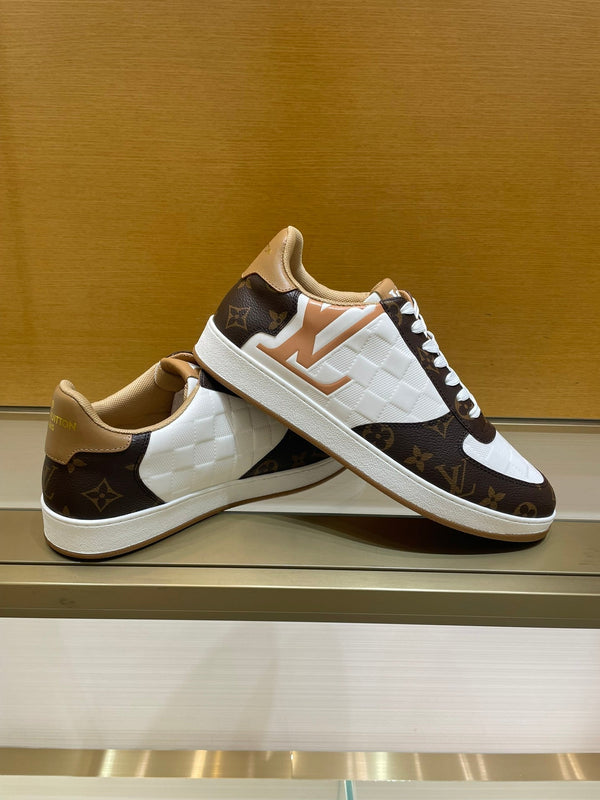 LV RIVOLI SNEAKER MEN BROWN WHITE