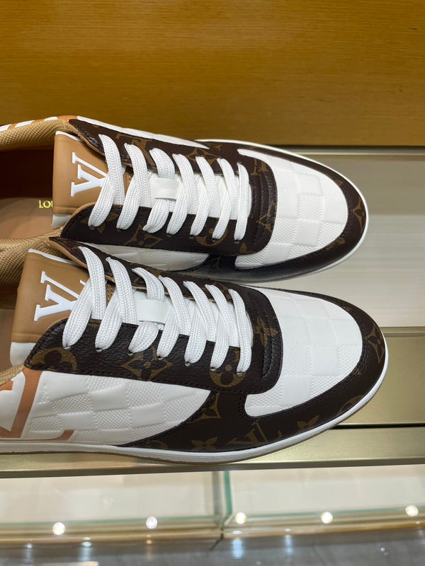 LV RIVOLI SNEAKER MEN BROWN WHITE