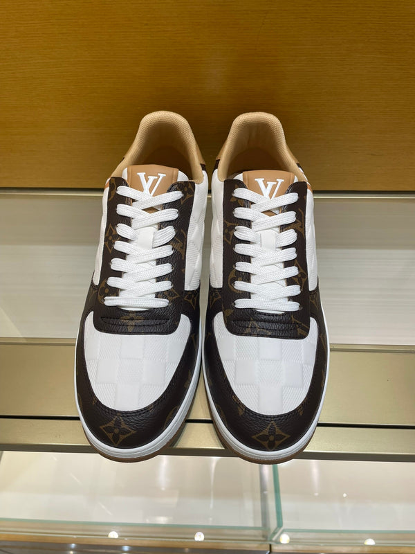 LV RIVOLI SNEAKER MEN BROWN WHITE