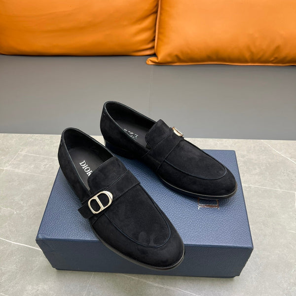 CD SYMBOL GRANVILLE EDGE BEADS LOAFER BLACK SUEDE