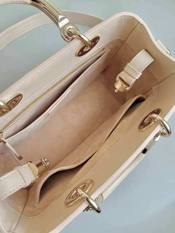 BORSA A MANO LADY 25 IN PELLE DI VITELLO BEIGE