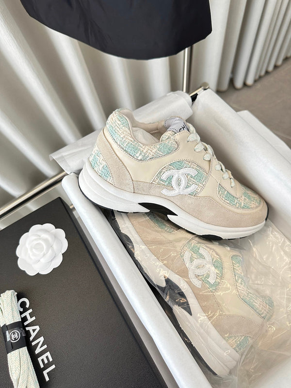 cc cc sneaker white cloud blue tweed dark cream calfskin