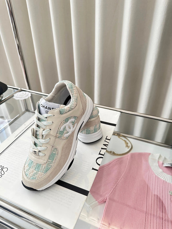 cc cc sneaker white cloud blue tweed dark cream calfskin