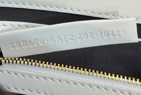 Baguette 27cm Grey Lambskin Gold Hardware