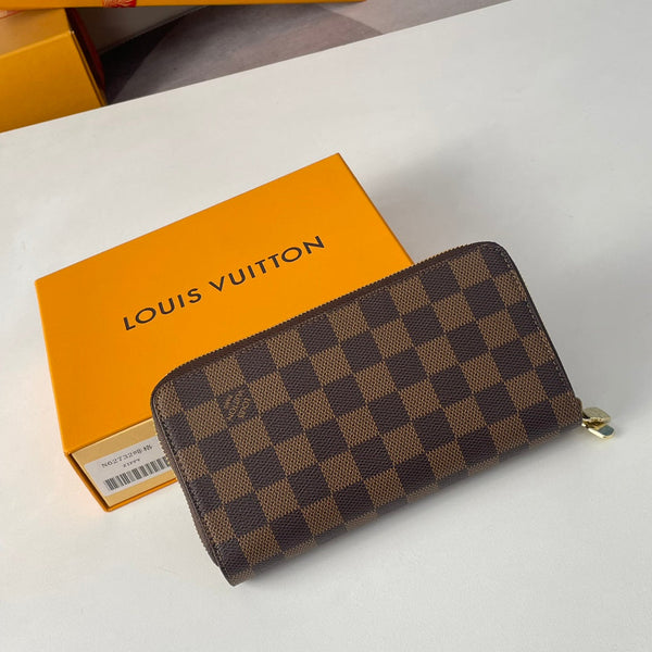 LV Double Zippy XL Wallet Damier Ebene Canvas 221552