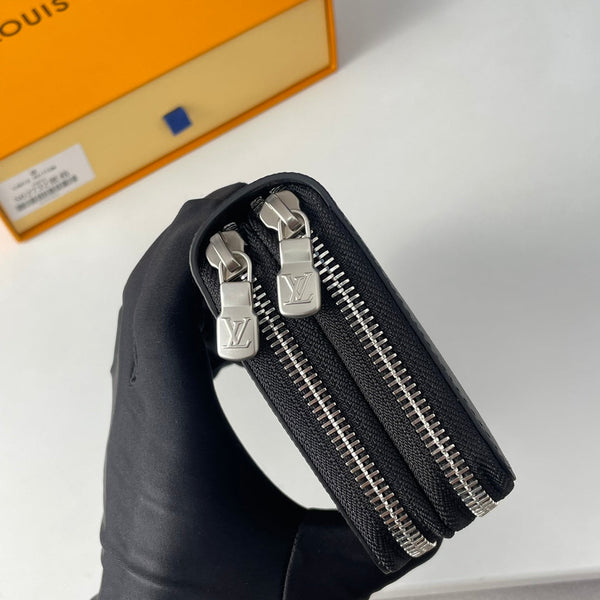 LV Double Zippy XL Wallet Black Damier Graphite 221553