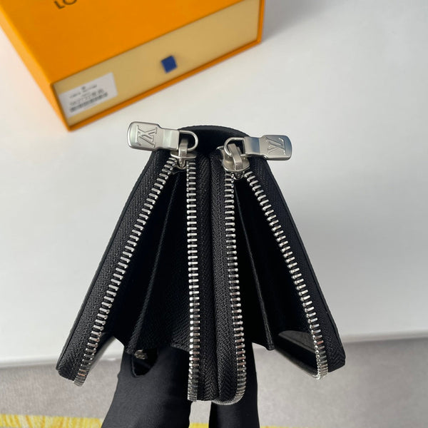 LV Double Zippy XL Wallet Black Damier Graphite 221553