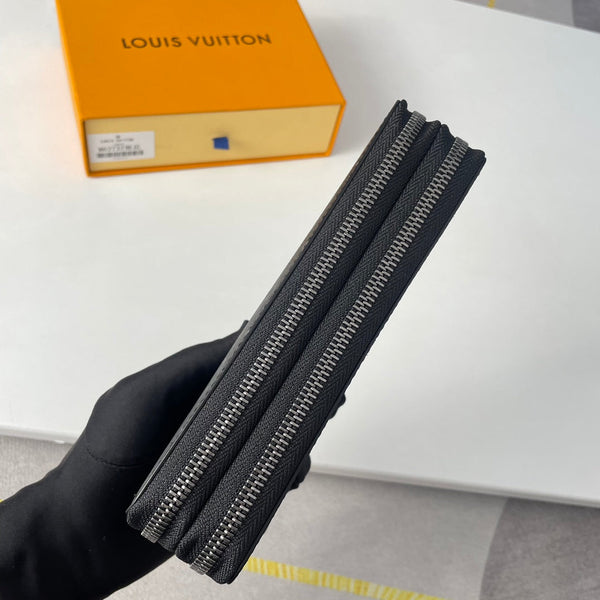 LV Double Zippy XL Wallet Black Monogram Eclipse 221555
