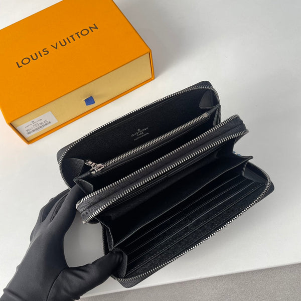 LV Double Zippy XL Wallet Black Monogram Eclipse 221555