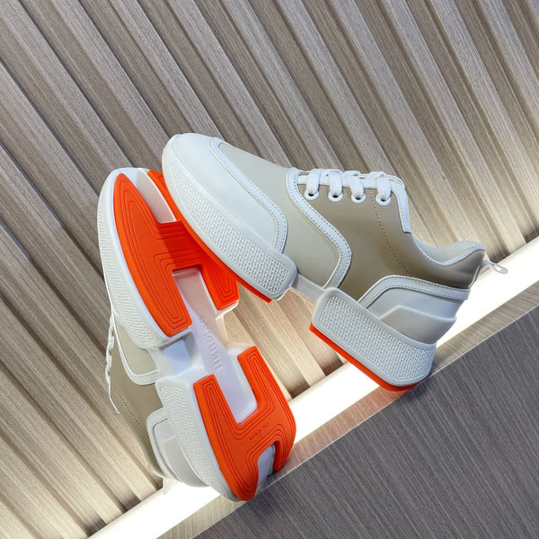 HM Giga 50 Sneaker Light Brown Beige White Goatskin Orange
