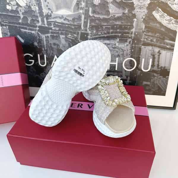 Viv Diamond Sandals Light Purple Fabric 560526