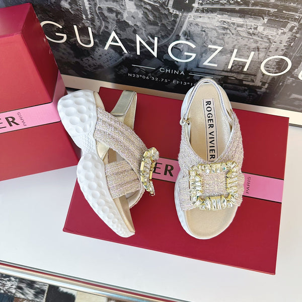 Viv Diamond Sandals Light Purple Fabric 560526