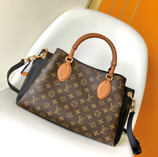 LV Opéra Handbag 36cm Brown Black Monogram Canvas & Cowhide GHW