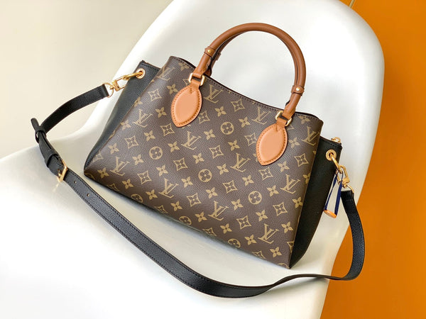 LV Opéra Handbag 36cm Brown Black Monogram Canvas & Cowhide GHW