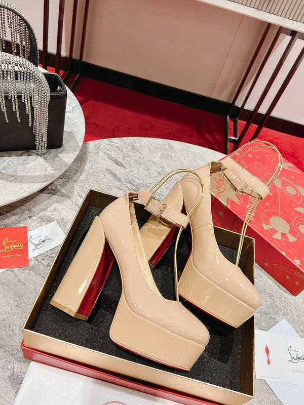 CL Platforms Movida Jane 130 mm Patent Leather Nude