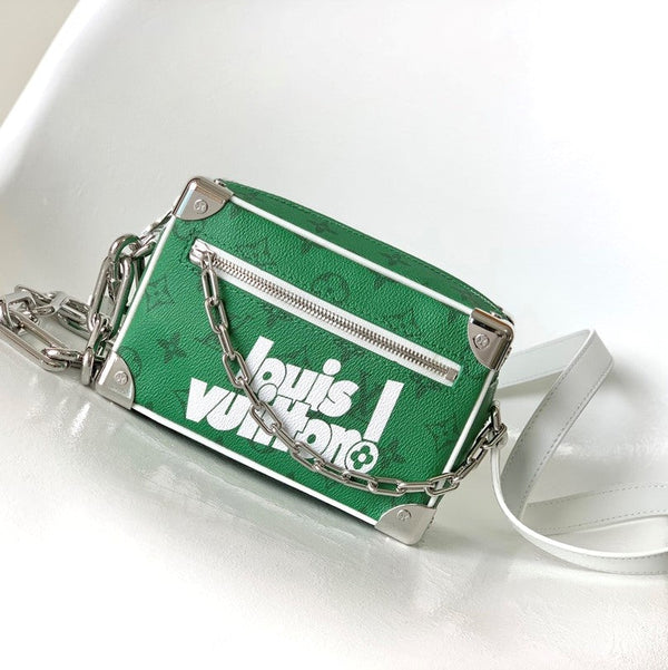 Lv M80816 Mini Soft Trunk 18.5 Green Monogram Canvas HW