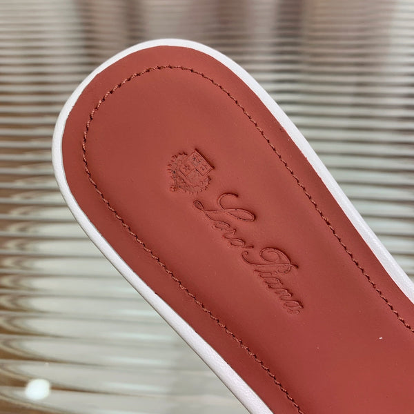 Sprightly Charms Mule White Cloud Blue Navy Calfskin