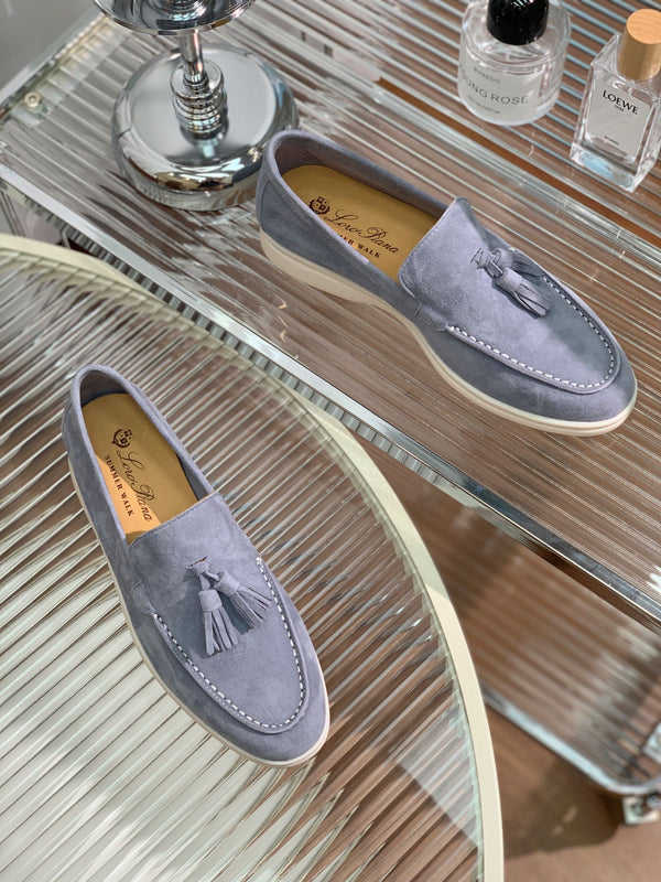 mocassino LP Dot Sole Walk in pelle scamosciata grigio ardesia