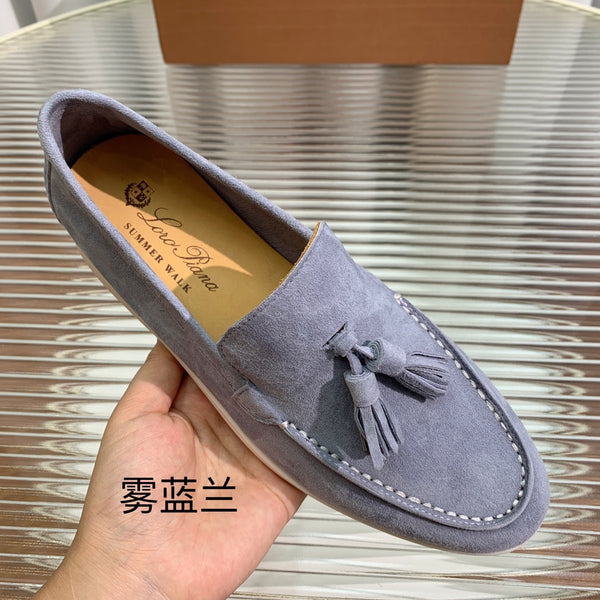 mocassino LP Dot Sole Walk in pelle scamosciata grigio ardesia