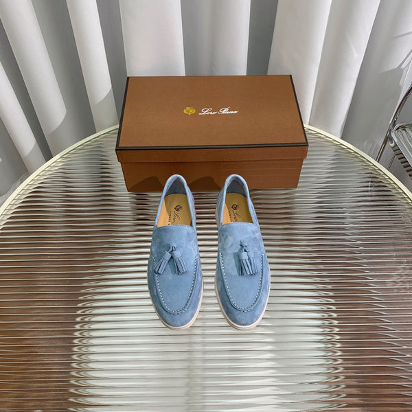 lp dot sole walk loafer cloud blue suede