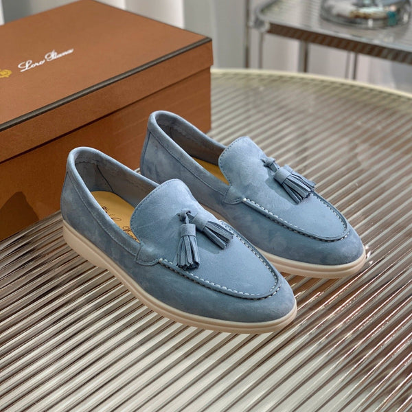 lp dot sole walk loafer cloud blue suede