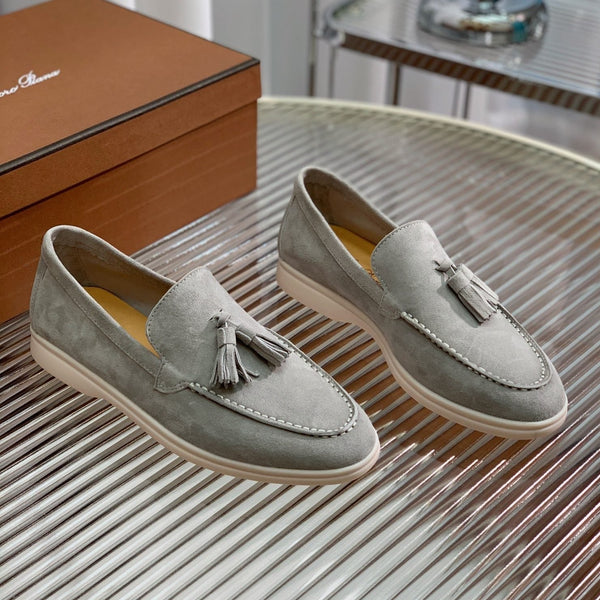 mocassino LP Dot Sole Walk in pelle scamosciata grigia