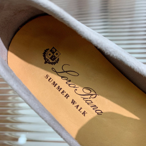 mocassino LP Dot Sole Walk in pelle scamosciata grigia