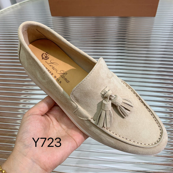 mocassino LP Dot Sole Walk in pelle scamosciata beige