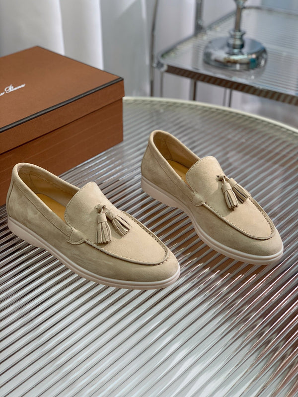 mocassino LP Dot Sole Walk in pelle scamosciata beige